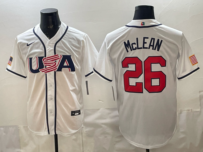 Men 2026 World cup white MLB Nike jersey 0020->->MLB Jersey